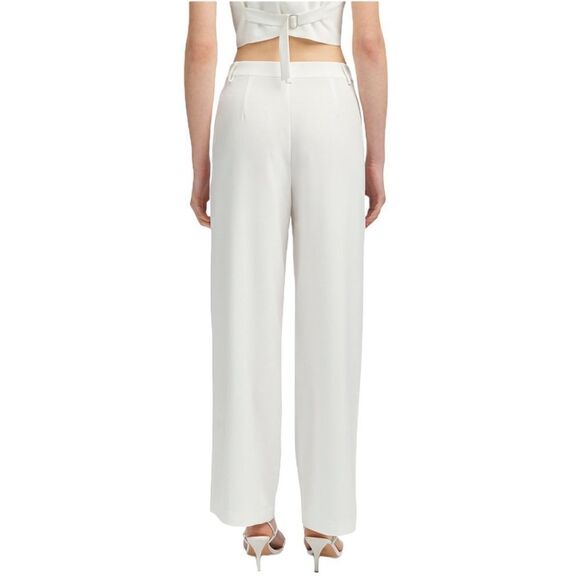 Bardot Women's Callista High-Rise Wide-Leg Pants in the Size 12 in Ivory Color - Picture 5 of 11